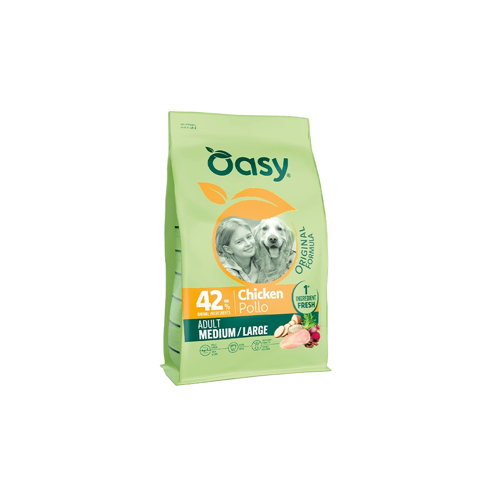 Oasy Dog Original Adult medium/large pollo kg 10 alimento secco cani cane
