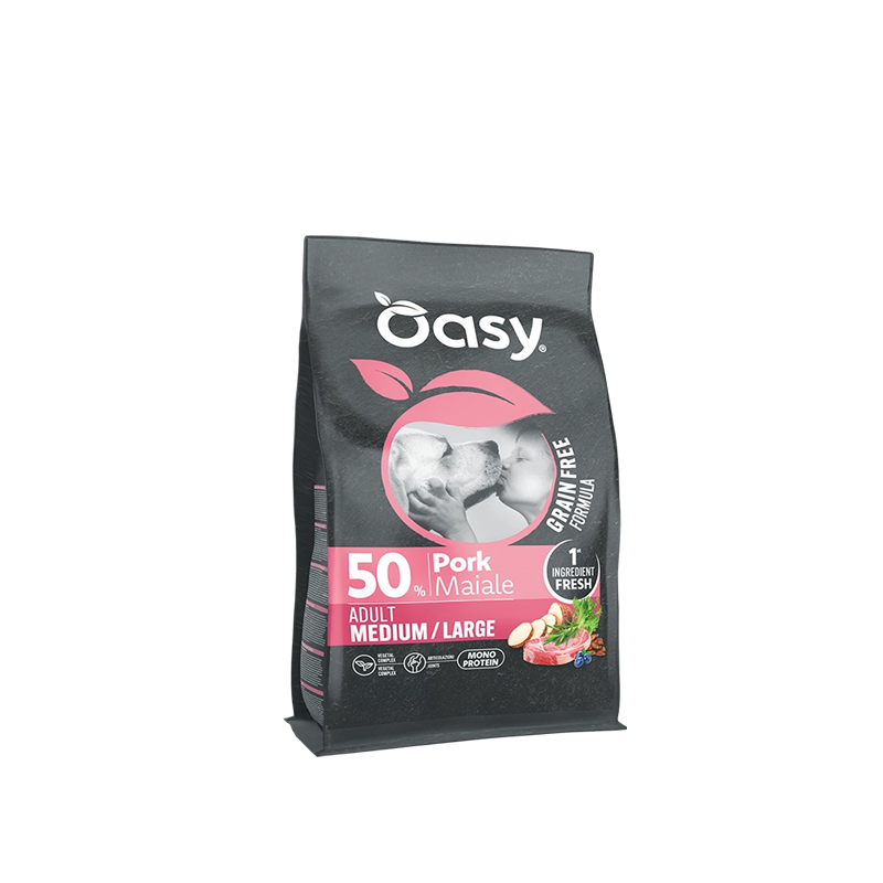 Oasy Dog Grain Free Formula Adult Medium/Large Maiale kg 10