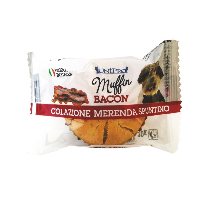 Snack per Cani Muffin Aroma Bacon prodotto artigianale 30g Unipro
