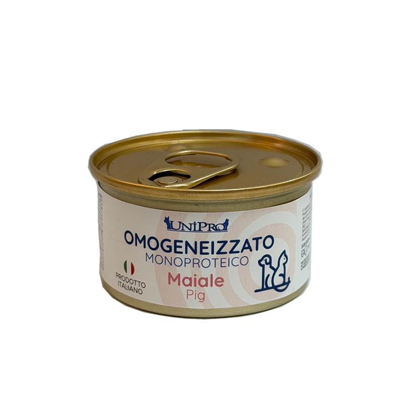 Omogeneizzato Monoproteico Maiale per Cani e Gatti 85g ad alto valore nutritivo