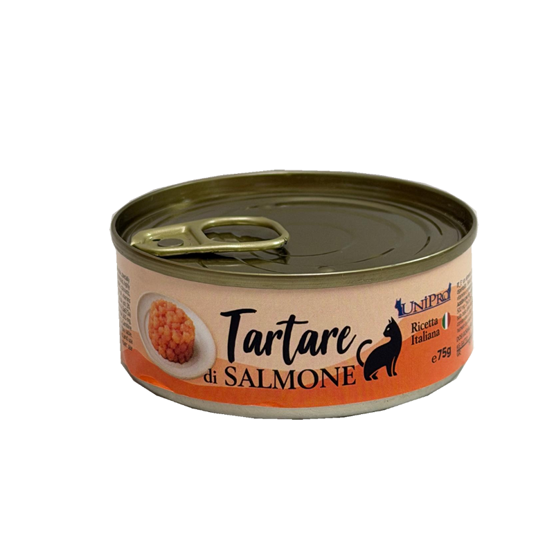Tartare di Salmone 75g alimento completo per Gatti Unipro