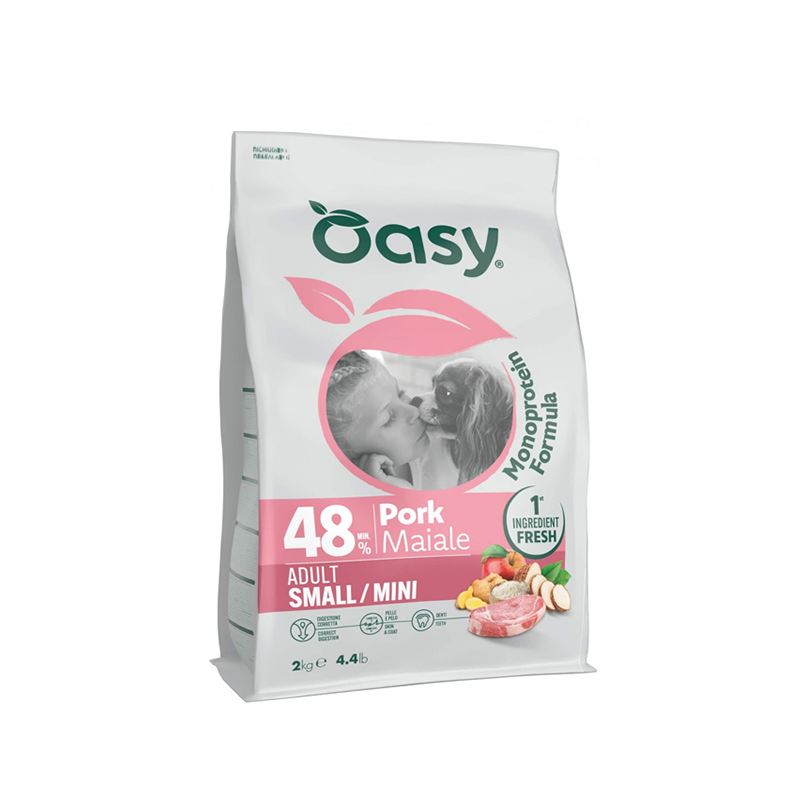 Oasy Dog Monoproten Formula Adult small/mini Maiale kg 2