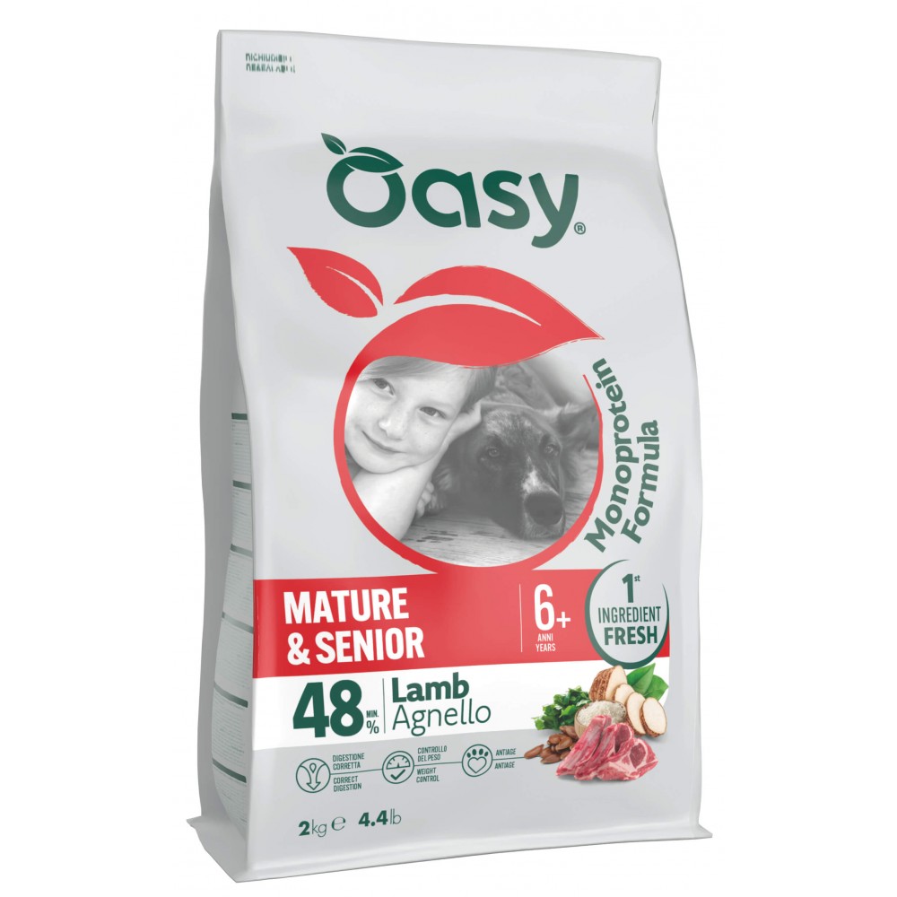 Oasy Dog Monoprotein Formula Mature & Senior Agnello