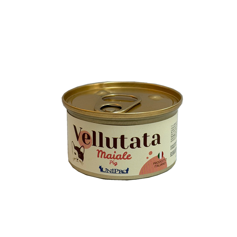 Vellutata alimento umido completo per Gatti Maiale 85g Unipro