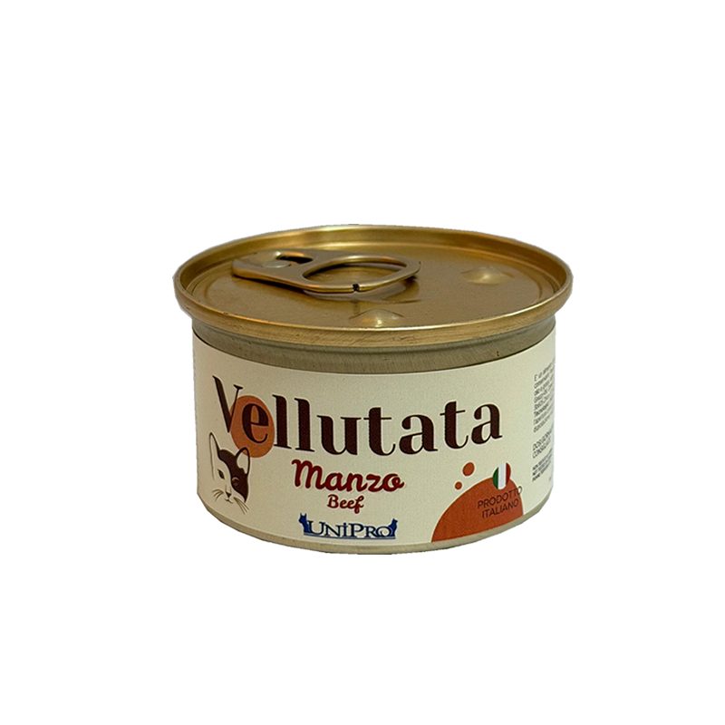 Vellutata alimento umido completo per Gatti Manzo 85g Unipro
