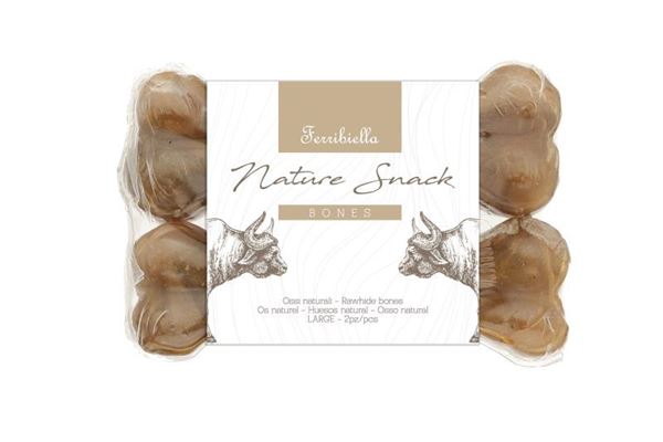 Snacks per Cani Osso Grande naturale 2 pz 220g 15,5cm Ferribiella GTT024A