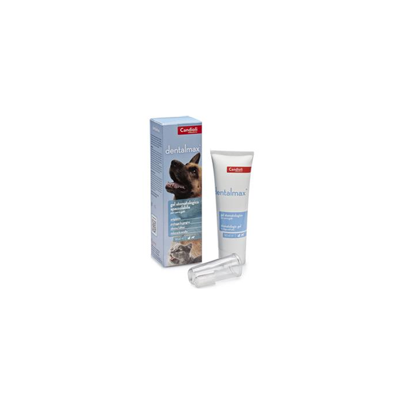 Dentalmax gel stomatologico spazzolabile per Cani e Gatti dentifricio 50ml Candioli