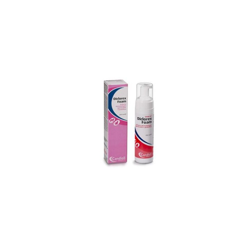 Diclorex Foam per Cani e Gatti 200ml schiuma dermatologica igienizzante Candioli