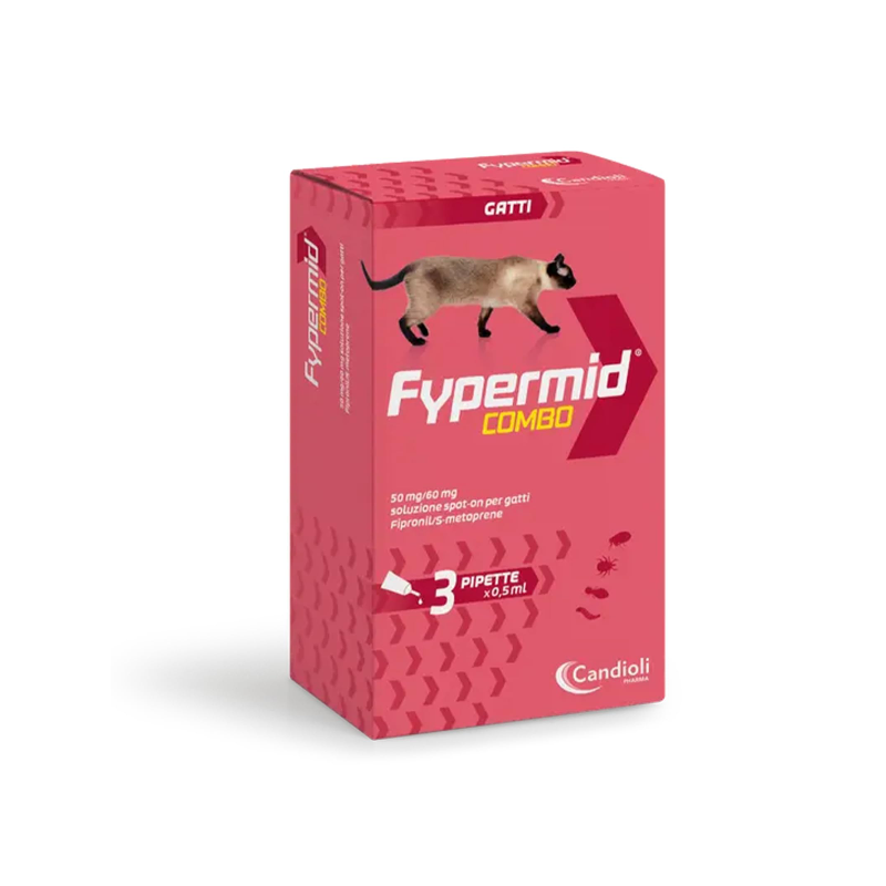 Fypermid Combo Gatto antiparassitario spot-on per Gatti 3 pipette pulci zecche pidocchi masticatori