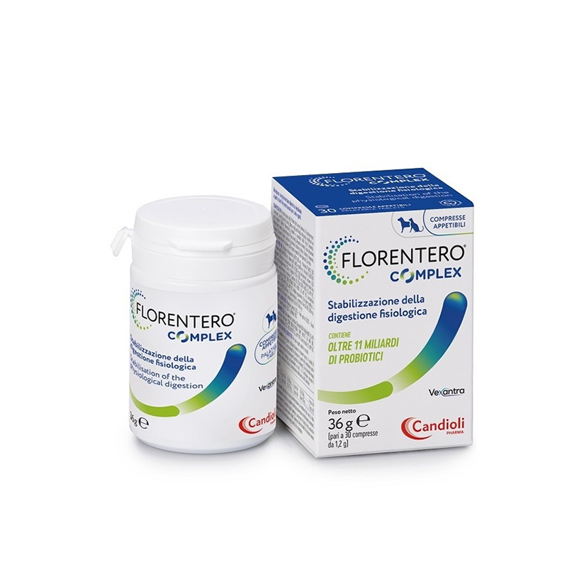 Florentero Complex 30 compresse per Cani e Gatti stabilizzazone digestione fisiologica