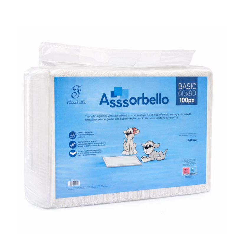 Tappetini Igienici per Cani Assorbello Basic 60x90 100pz Ferribiella IGN021