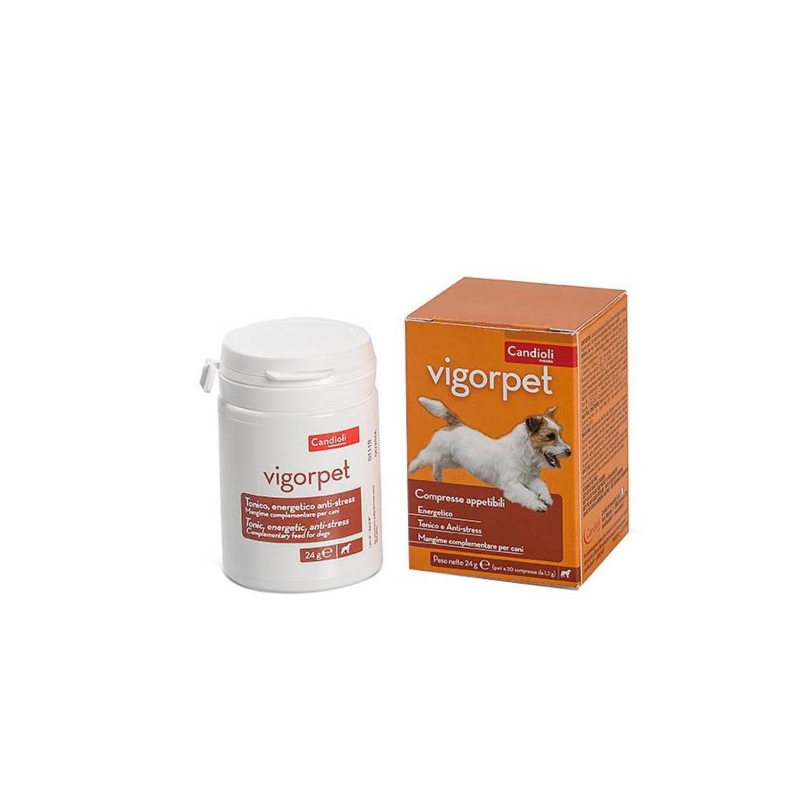 Vigorpet Cane 20 compresse per apporto di vitamine e amminoacidi per il recupero del benessere Candioli