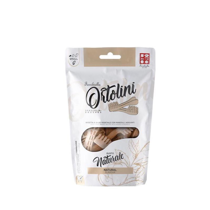 Snack per Cani Ortolini Spazzolini naturale medium 12 pz Ferribiella ort07